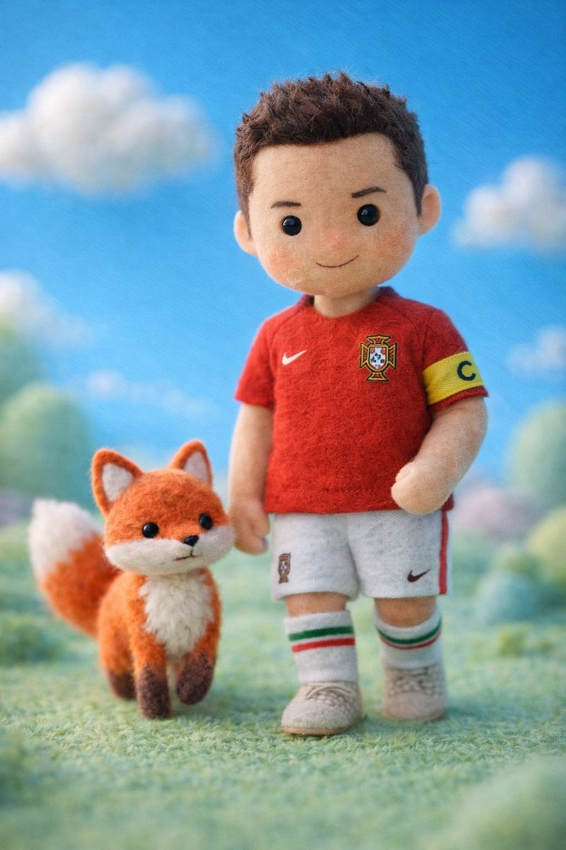 A handcrafted felt miniature illustration of [Celebrity] ... 变体图第2张 - 绘词工坊