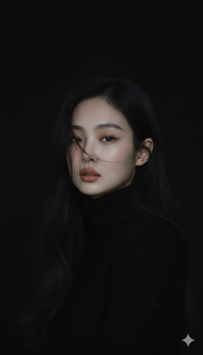 Moody cinematic portrait of a young woman with clear fair... 变体图第2张 - 绘词工坊