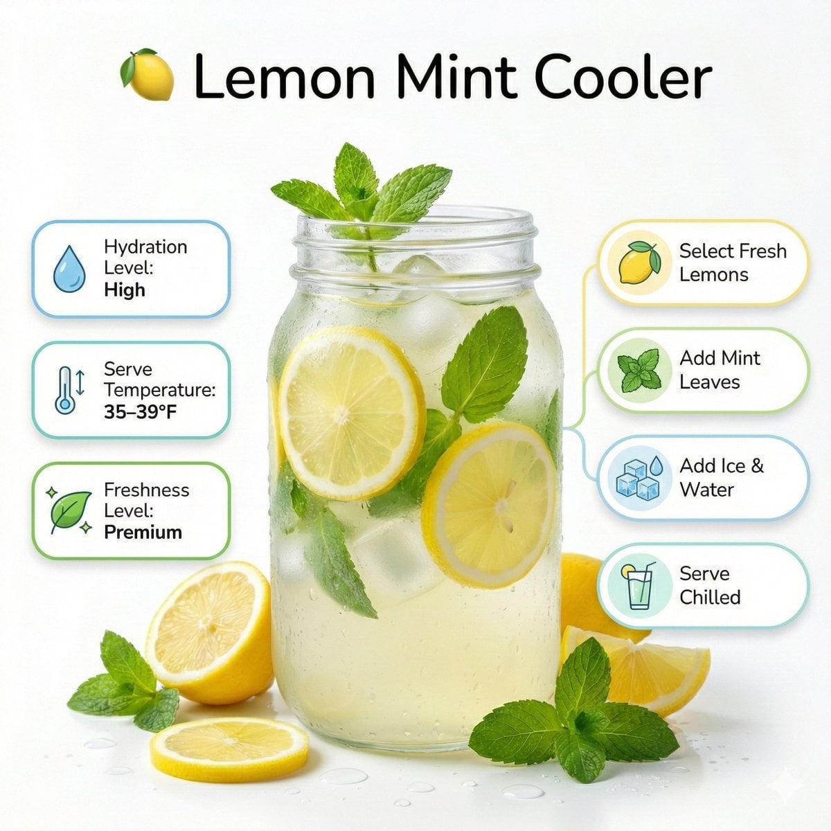 Bright summer infographic showcasing watermelon juice, ic... 变体图第2张 - 绘词工坊