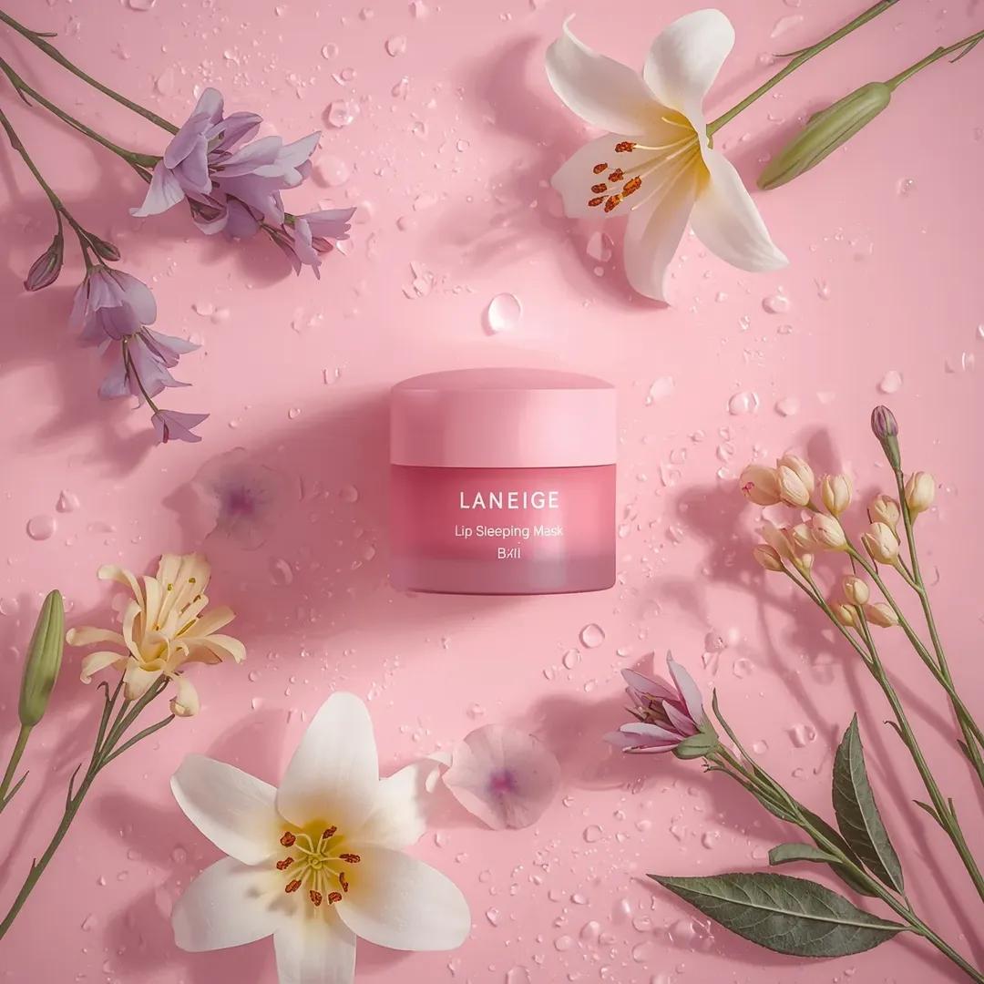A hyper-realistic beauty product photograph of a pink [LA... 变体图第2张 - 绘词工坊