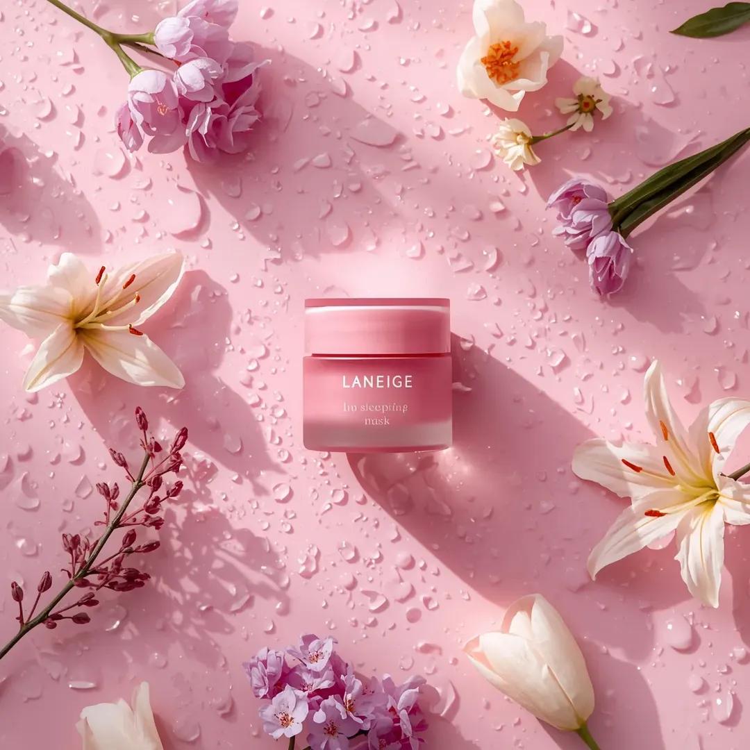 A hyper-realistic beauty product photograph of a pink [LA... 变体图第3张 - 绘词工坊