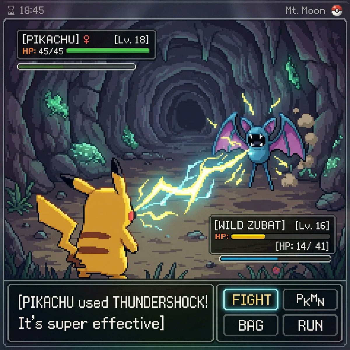 inspired by a classic pokemon gameboy screenshot but it's... 变体图第3张 - 绘词工坊