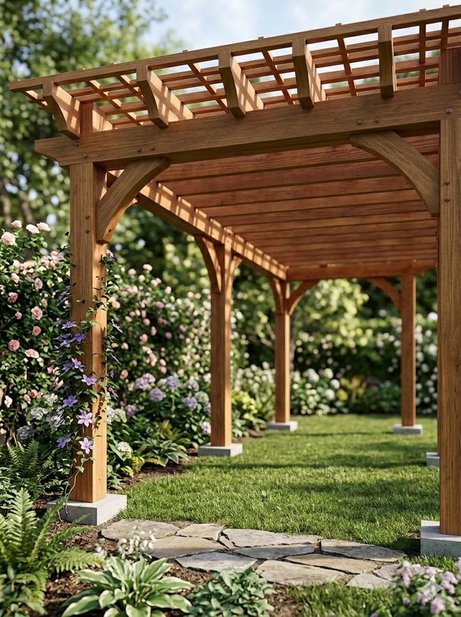 Pergola Blueprint Prompt: Hand-drawn architectural pencil... 变体图第2张 - 绘词工坊