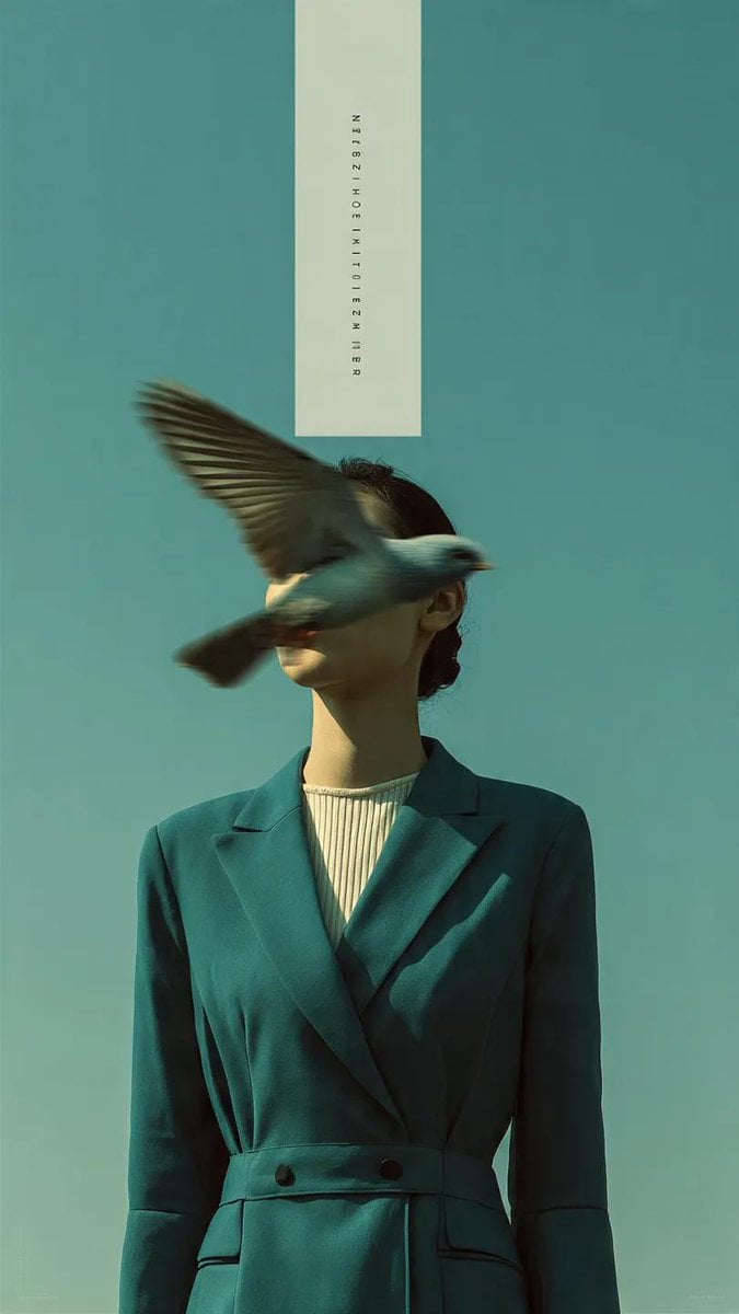 Editorial photography, a woman wearing a structured deep ... 变体图第2张 - 绘词工坊