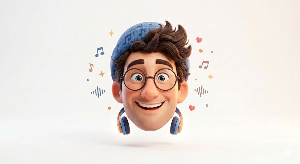 3D avatar of a man, with a happy face on a white backgrou... 变体图第2张 - 绘词工坊