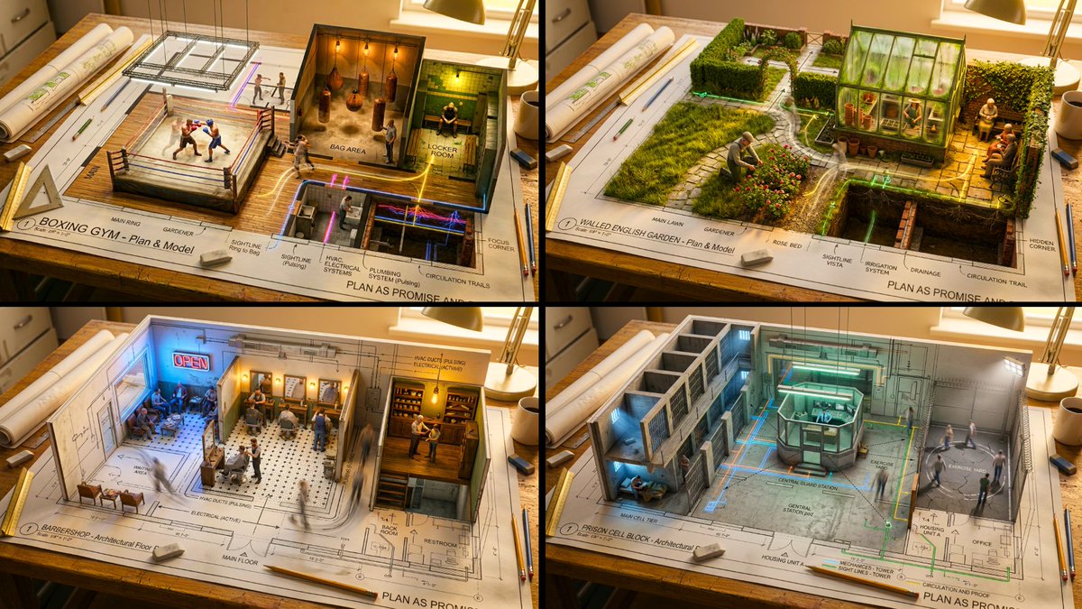 建筑平面图到居住空间：设计图纸上的微型生活与人文光影