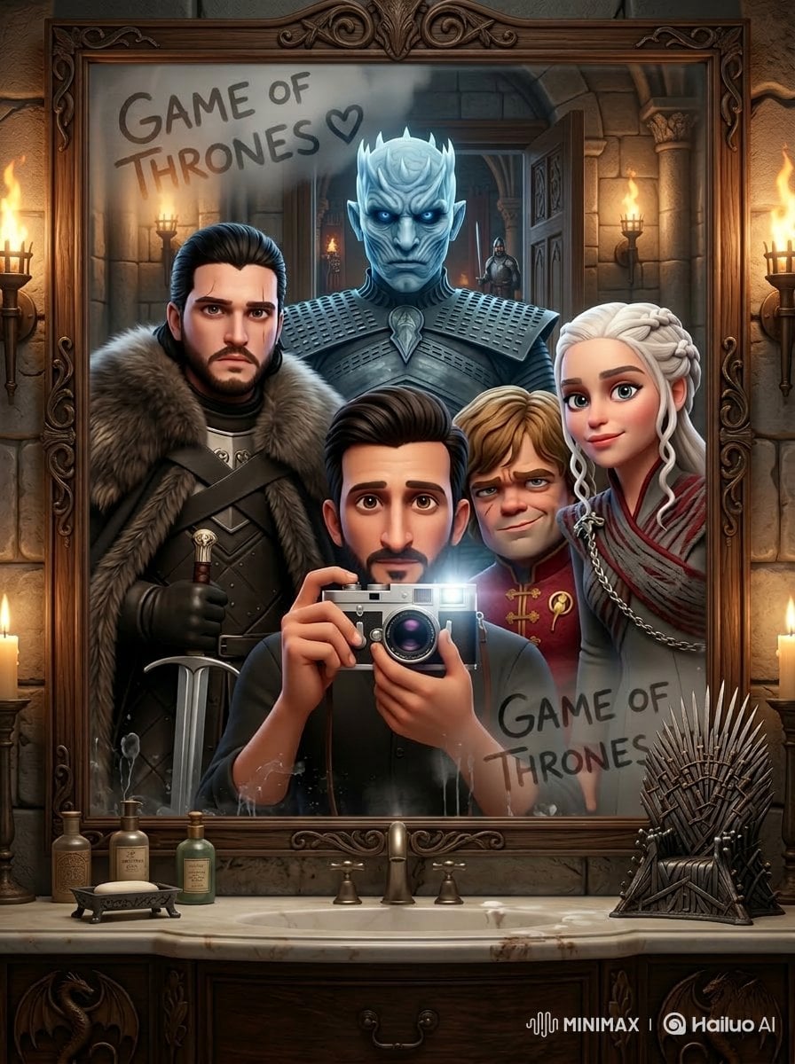 Cinematic mirror selfie scene inspired by a retro 80s sci... 变体图第4张 - 绘词工坊