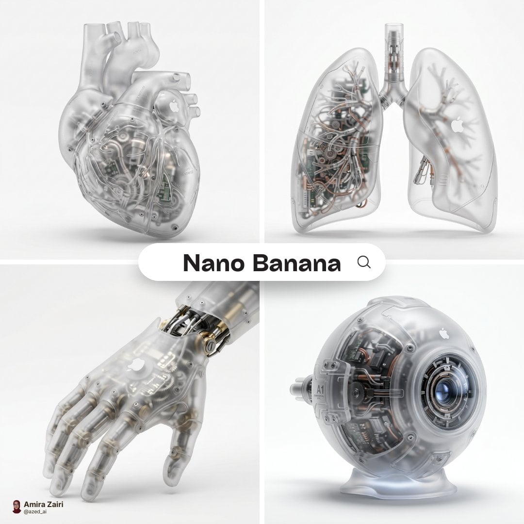 超逼真3D解剖人体：半透明聚碳酸酯机械生物体渲染