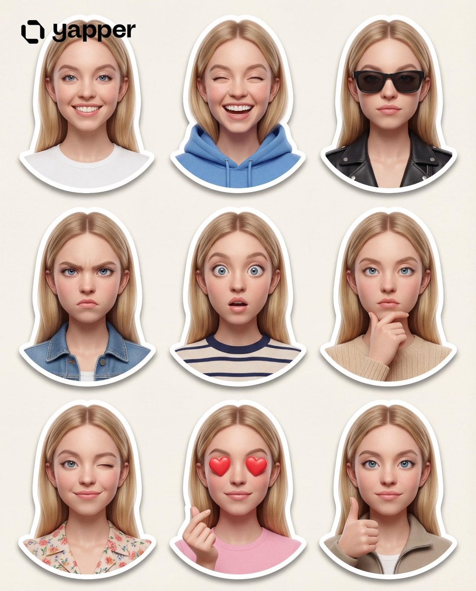 Create a premium Pixar-style 3D character sticker set tha... 变体图第2张 - 绘词工坊