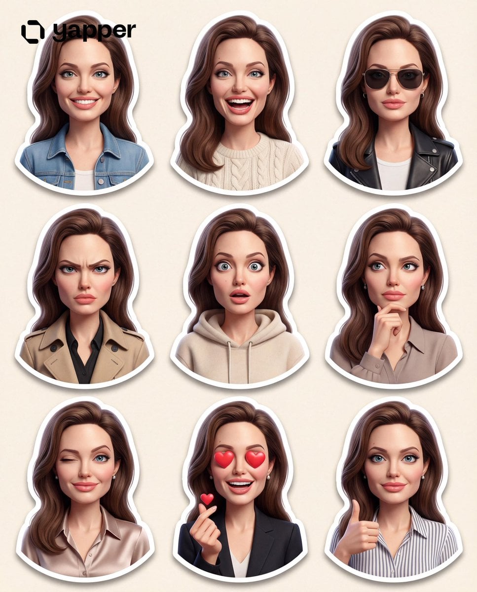 Create a premium Pixar-style 3D character sticker set tha... 变体图第4张 - 绘词工坊