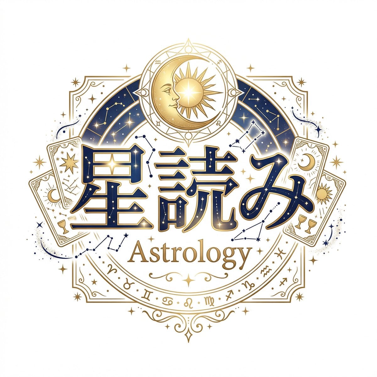 黄道占星术VTuber徽标设计：神秘天体与星座美学