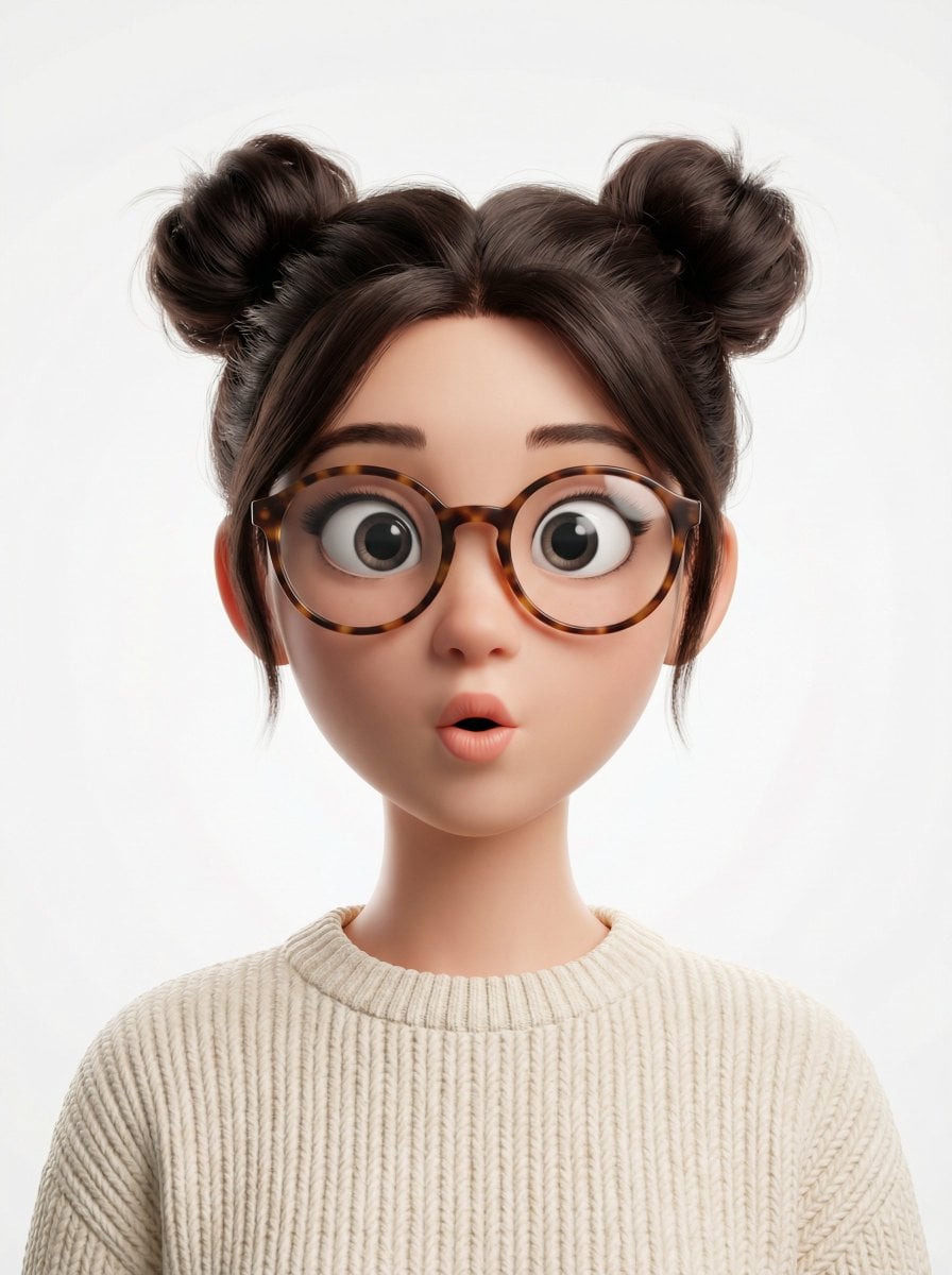 Create a head-and-shoulders Pixar-style 3D avatar of an e... 变体图第2张 - 绘词工坊