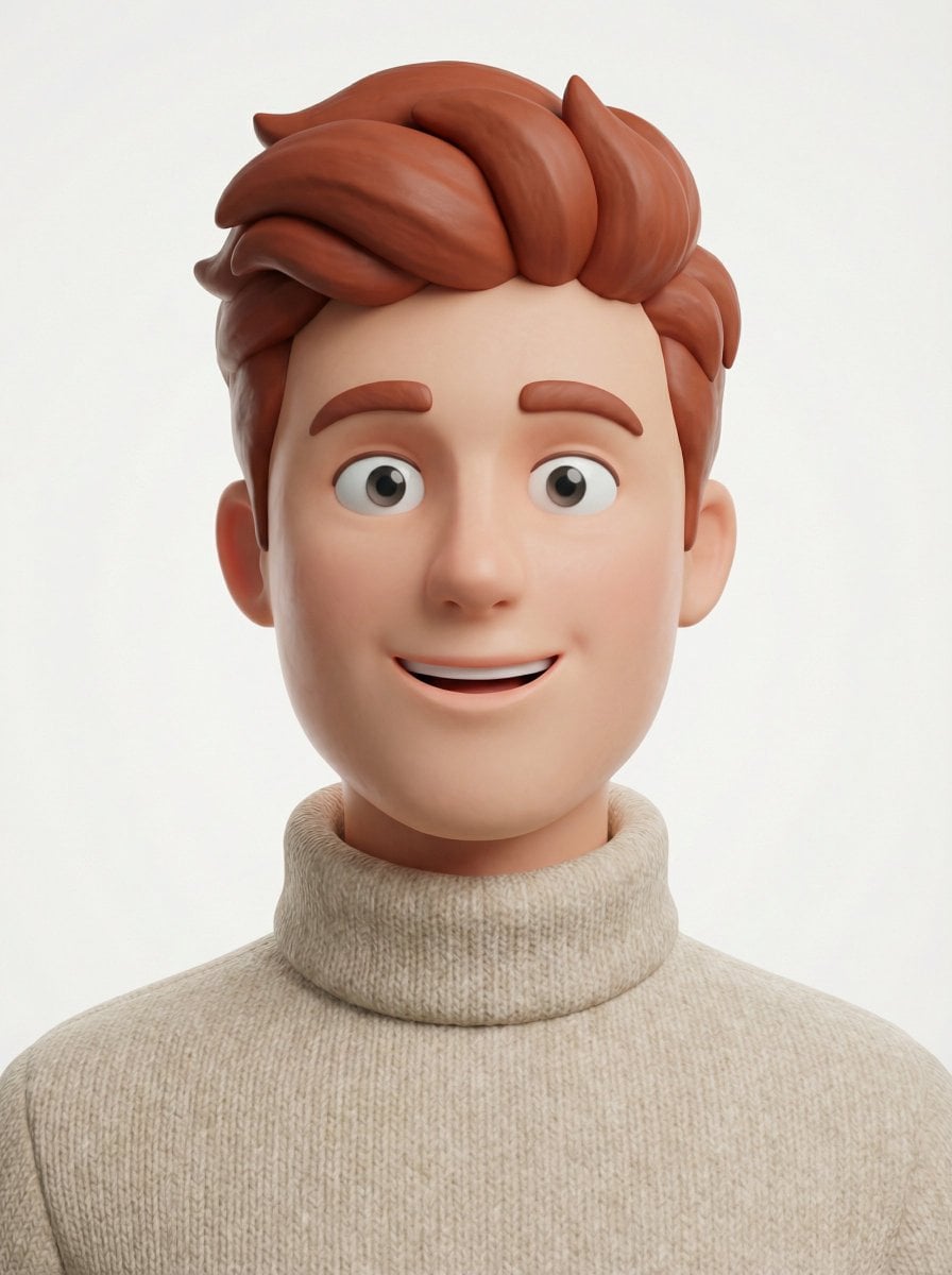 Create a head-and-shoulders Pixar-style 3D avatar of an e... 变体图第4张 - 绘词工坊