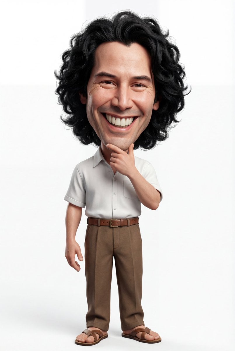 A highly detailed 3D caricature of a cheerful man with an... 变体图第2张 - 绘词工坊