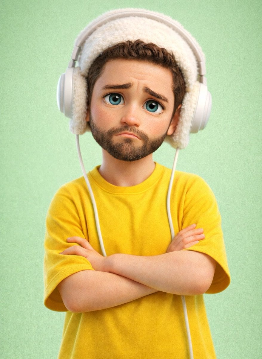 A stylized 3D cartoon character of a [PERSON] with big ex... 变体图第2张 - 绘词工坊