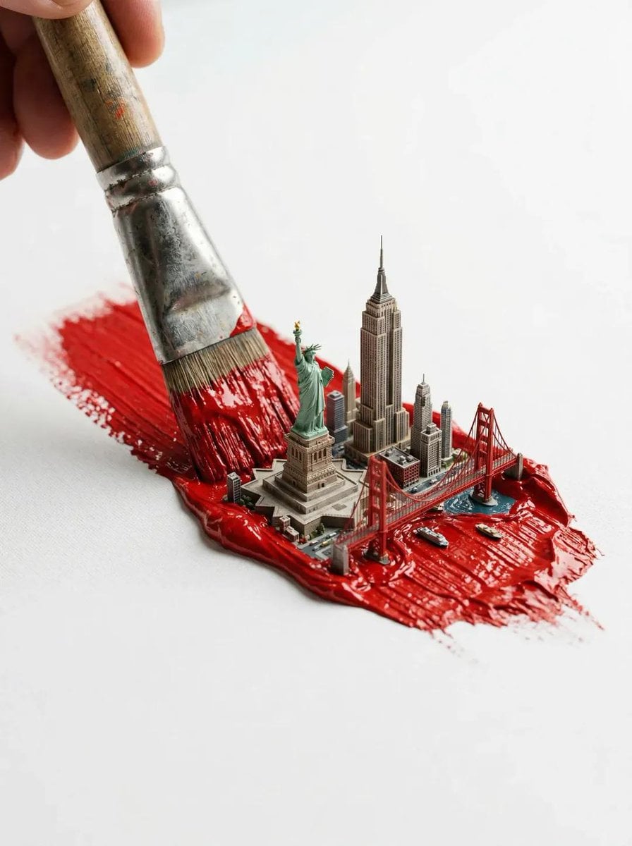 A hyper-realistic macro shot of a paintbrush creating a t... 变体图第2张 - 绘词工坊