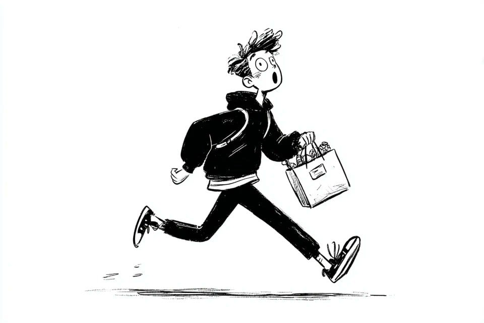 A simple black-and-white illustration of a [subject] in [... 变体图第2张 - 绘词工坊
