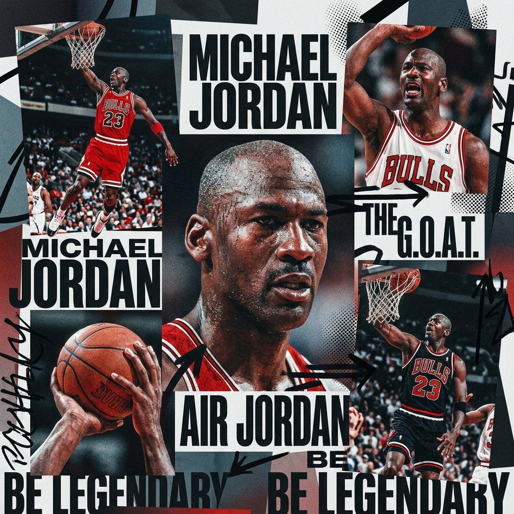 Create a digital modern maximalism style sports collage o... 变体图第2张 - 绘词工坊