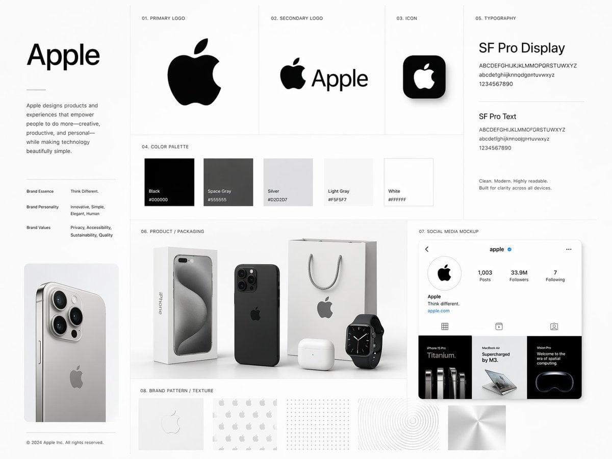 Create a premium brand kit board for [BRAND NAME], presen... 变体图第4张 - 绘词工坊