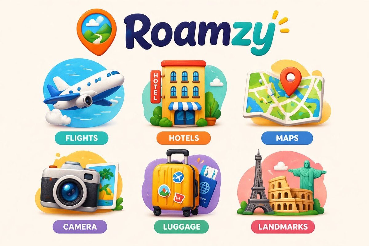 Create a cohesive collection of playful icons for [BRAND ... 变体图第3张 - 绘词工坊
