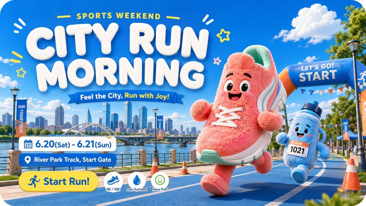 Create a 9:16 image in the "Plush City Festival Mobile Po... 变体图第2张 - 绘词工坊
