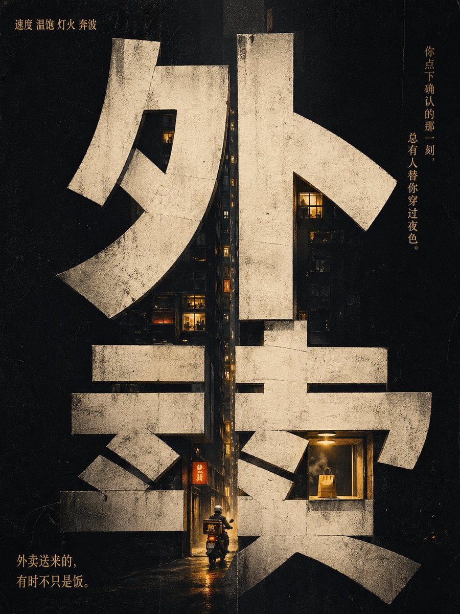 高级概念海报，竖版 3:4，核心文字为[输入文字] 变体图第2张 - 绘词工坊