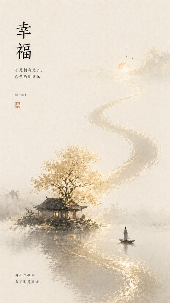 情绪名称东方视觉海报：新中式极简与哲思共鸣