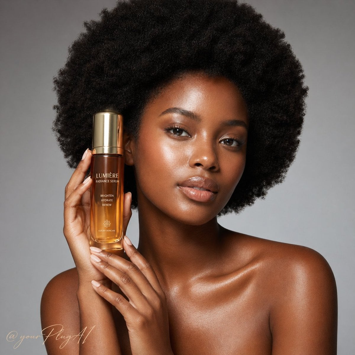 A high-end luxury skincare campaign portrait featuring [M... 变体图第4张 - 绘词工坊