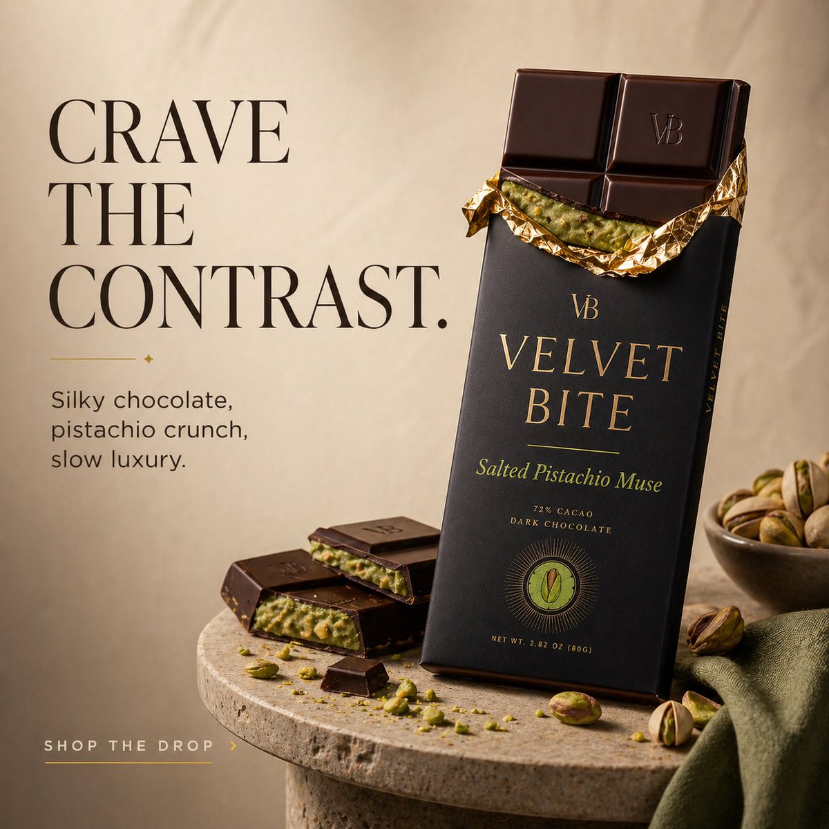 Create a premium ad for a fictional luxury chocolate bran... 变体图第2张 - 绘词工坊