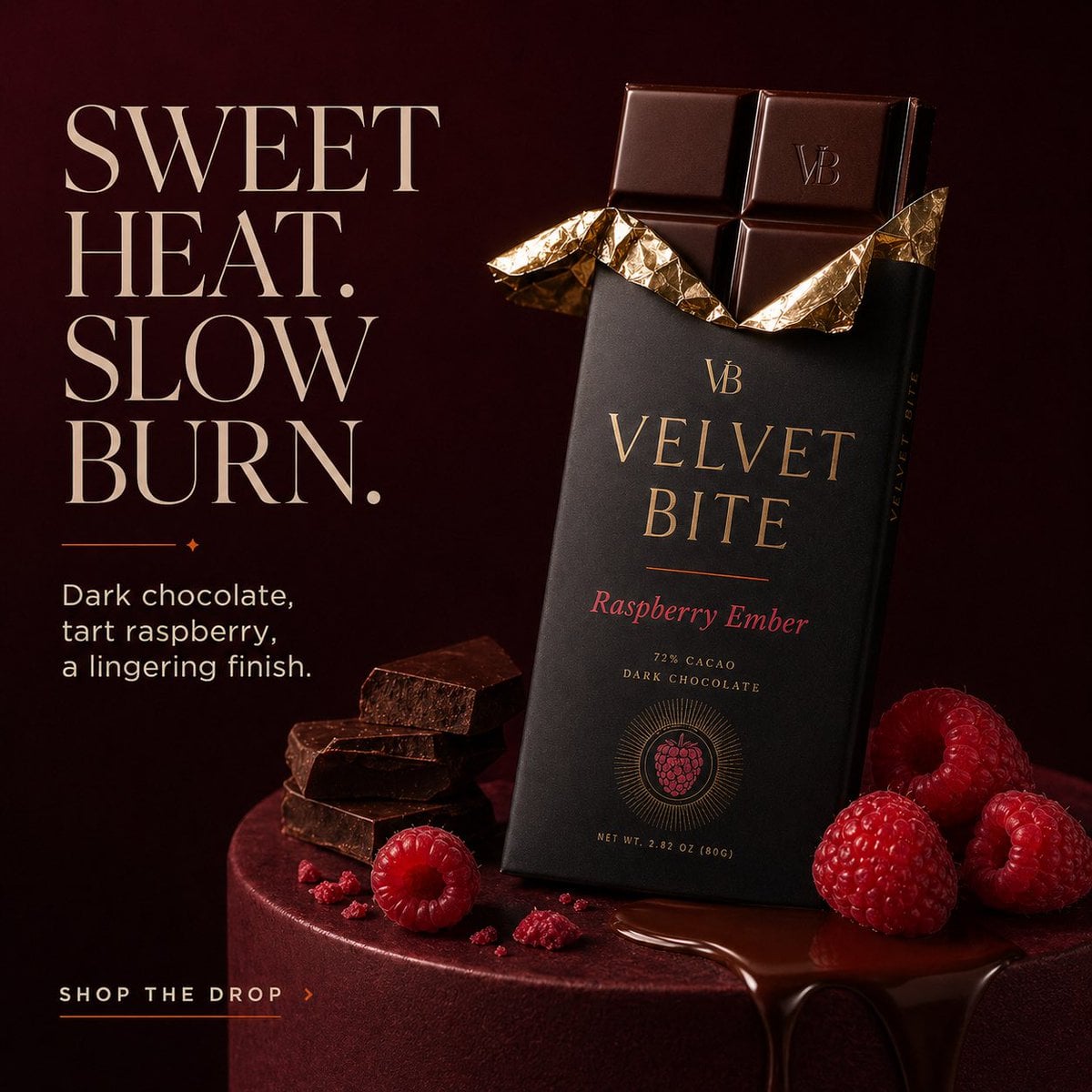 Create a premium ad for a fictional luxury chocolate bran... 变体图第3张 - 绘词工坊