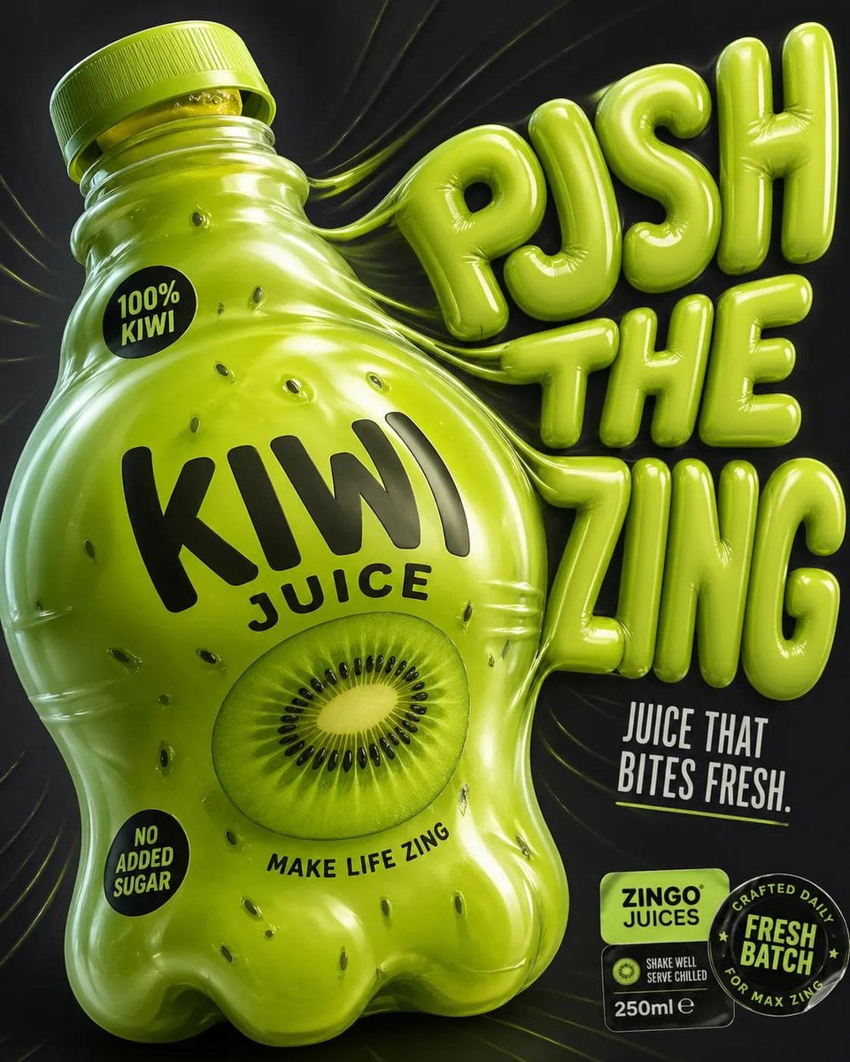 Design a '4:5' product poster for an 'orange' juice 3d bo... 变体图第3张 - 绘词工坊