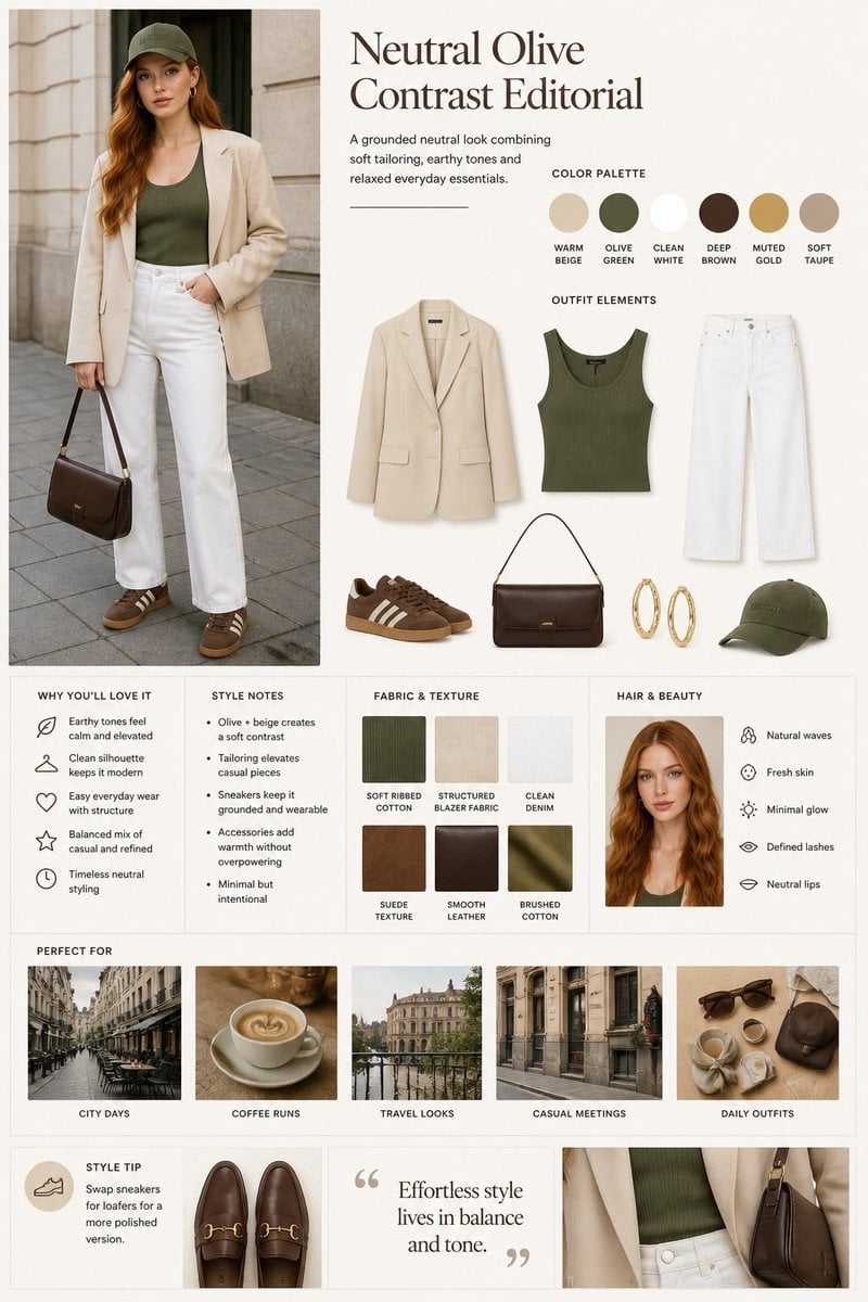 Fashion editorial layout, split design with model photo o... 变体图第3张 - 绘词工坊