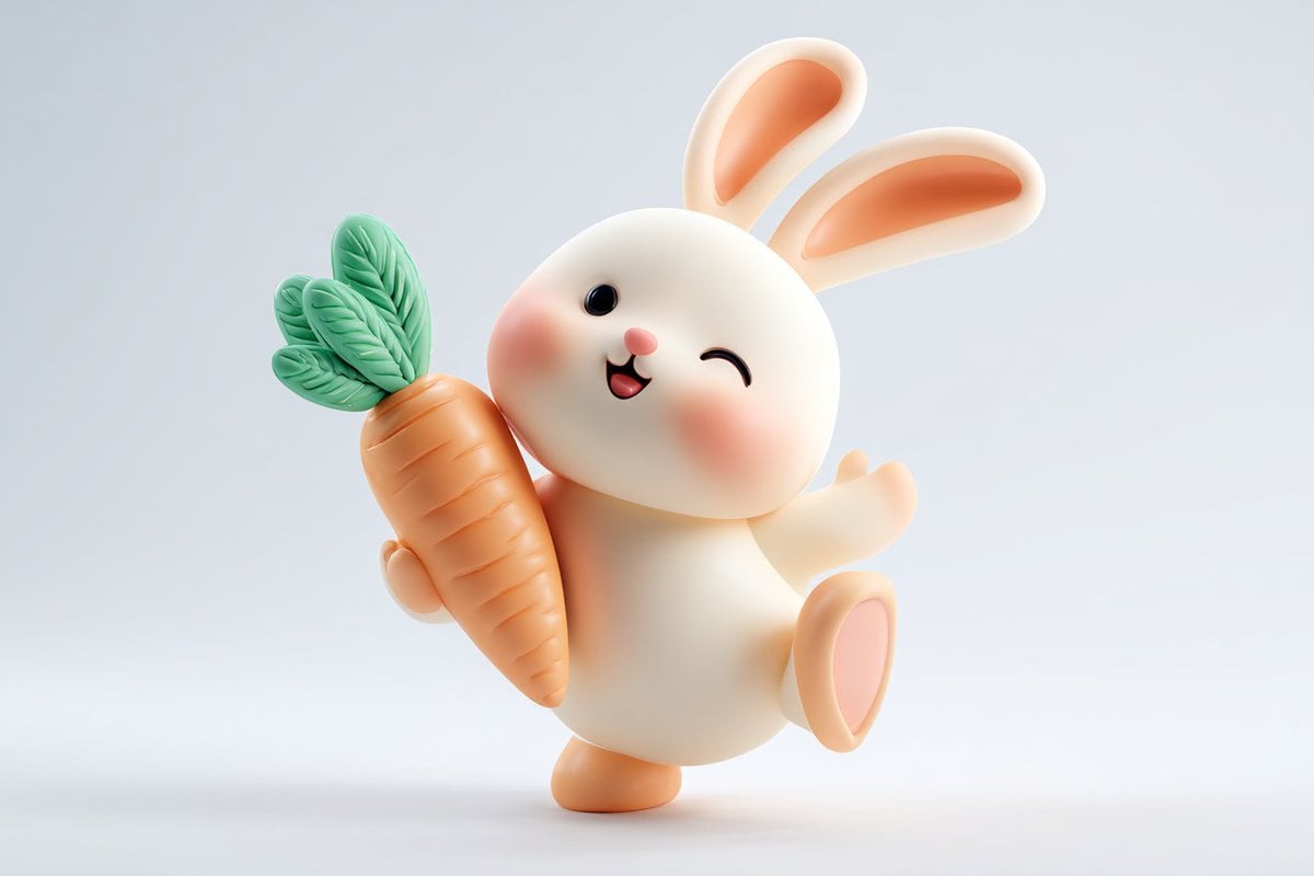 Cute 3D render of a [subject], matte surface, kneaded cla... 变体图第4张 - 绘词工坊