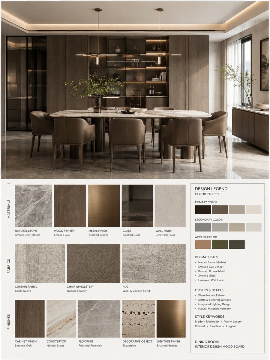你是一名专业的室内设计 Mood Board 创作者。请基于用户提供的 [Space Type] 室内设计照片，生... 变体图第2张 - 绘词工坊