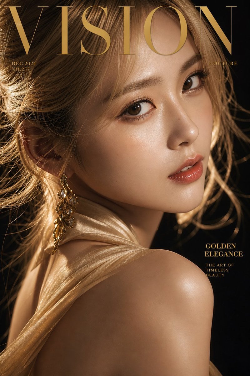 Luxury extreme close-up portrait, magazine cover style, t... 变体图第3张 - 绘词工坊