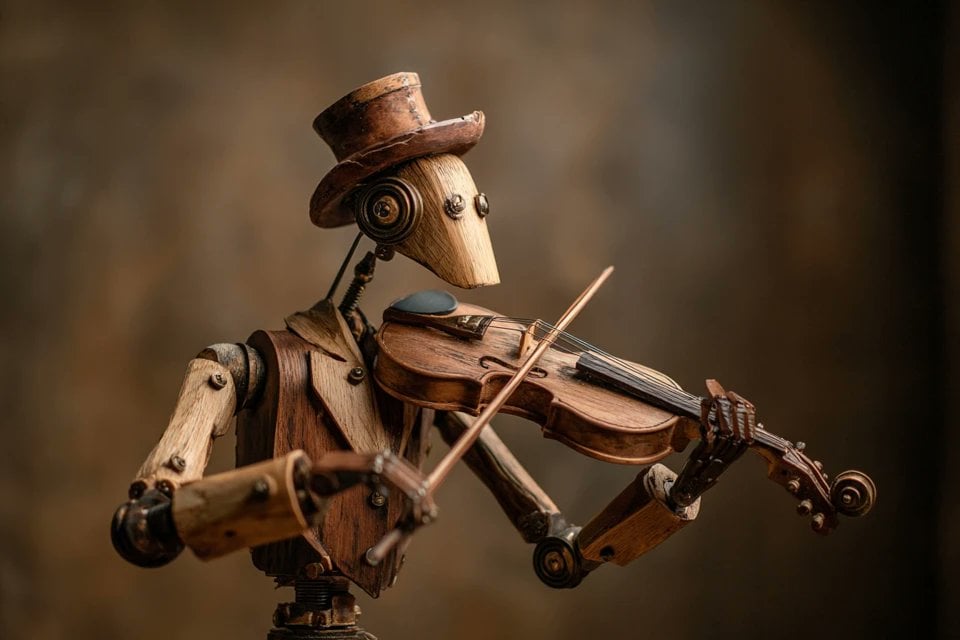 A wooden automaton version of a [subject], jointed with b... 变体图第3张 - 绘词工坊