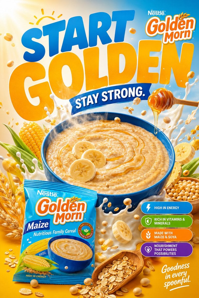 **GOLDEN MORN VIRAL FMCG POSTER CAMPAIGN SYSTEM** 变体图第2张 - 绘词工坊