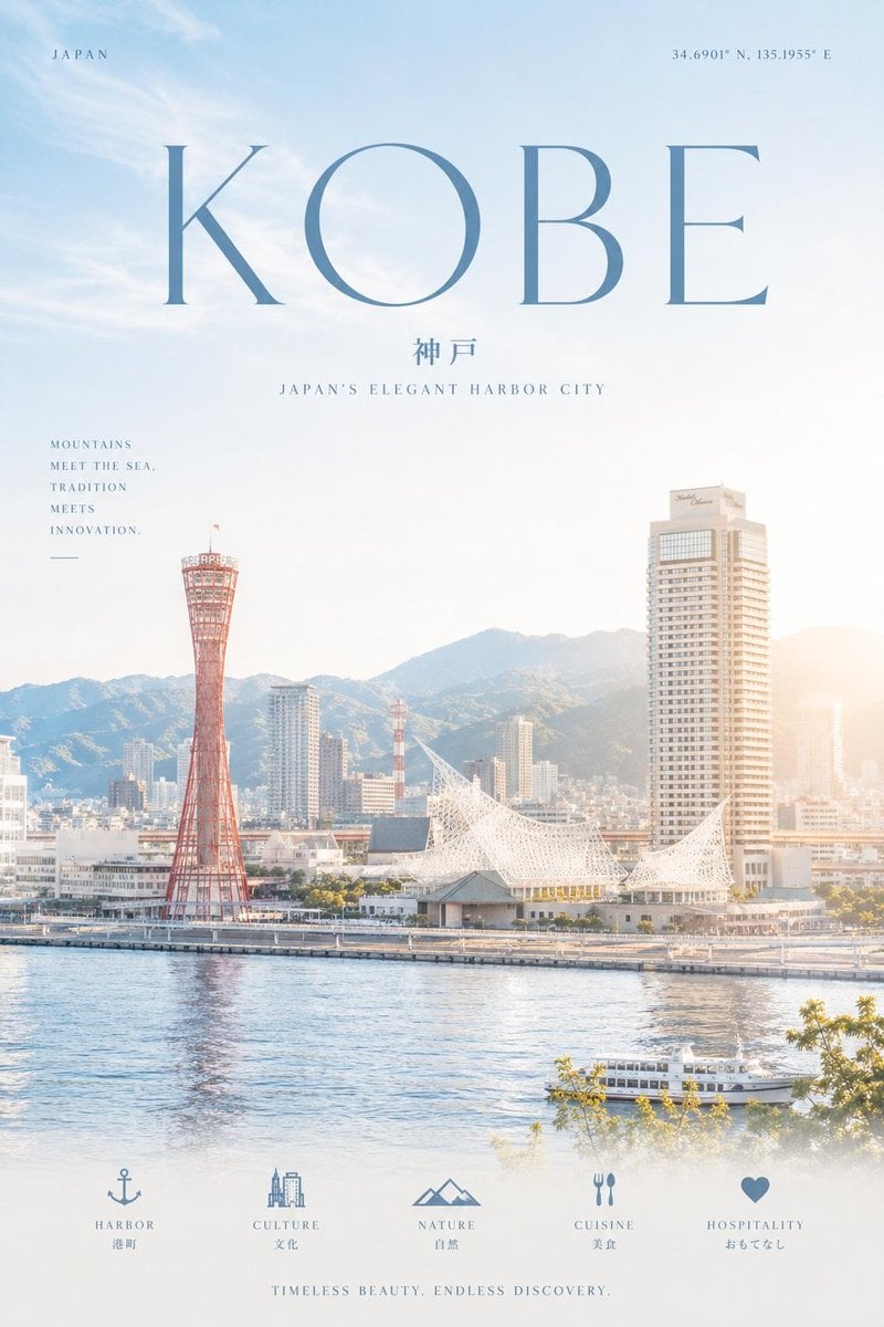 Cinematic minimalist travel poster of [City Name] 变体图第4张 - 绘词工坊
