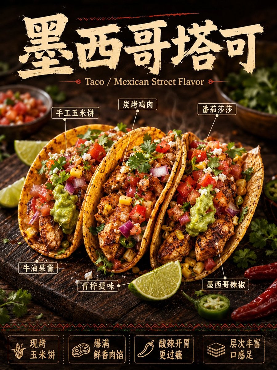 请生成一张高完成度的「中文主导餐饮商业美食海报」。 变体图第2张 - 绘词工坊