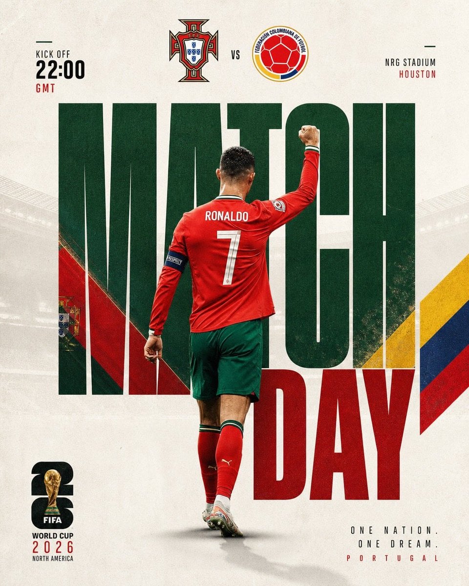 超现实足球海报设计 C罗葡萄牙7号 2026世界杯 Match Day