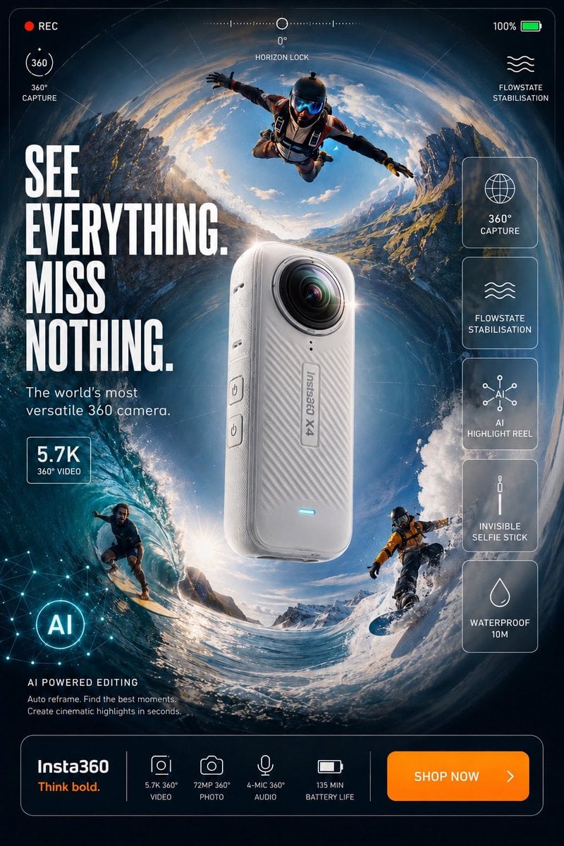 GoPro与DJI动作相机超高端商业海报设计SEO优化