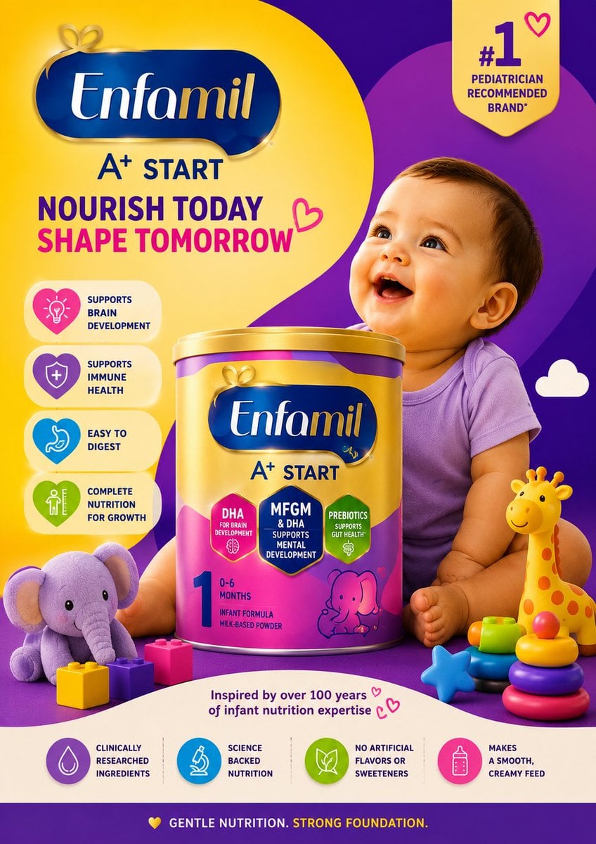 Ultra-premium commercial baby formula advertisement poste... 变体图第2张 - 绘词工坊