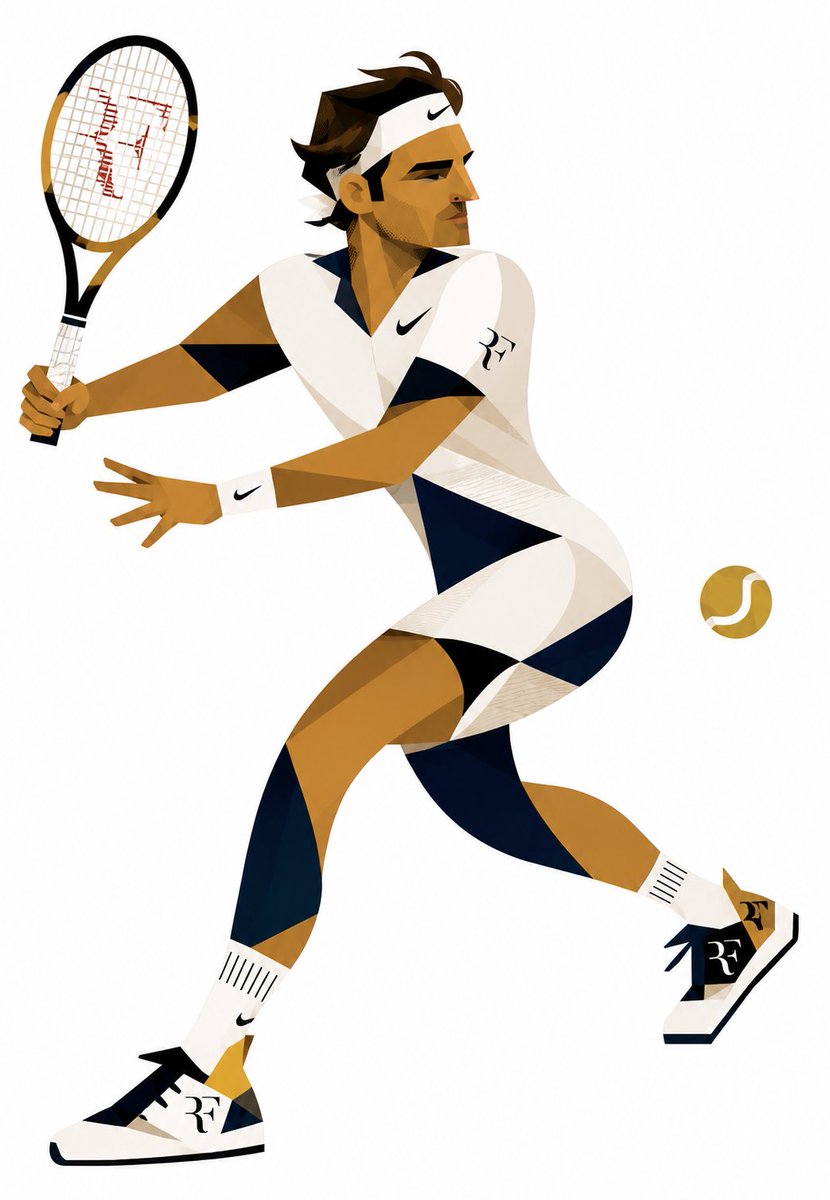 Create a stylized geometric cubist sports illustration po... 变体图第4张 - 绘词工坊