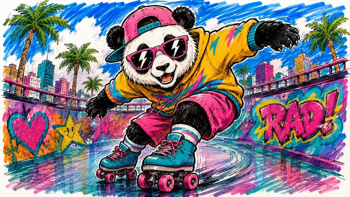 Hand-drawn marker illustration of [subject], bold black o... 变体图第2张 - 绘词工坊