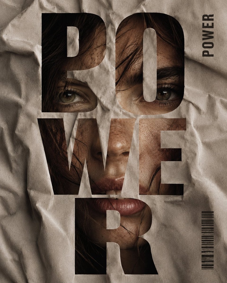 Vertical editorial poster portrait of [CHARACTER] with [H... 变体图第2张 - 绘词工坊