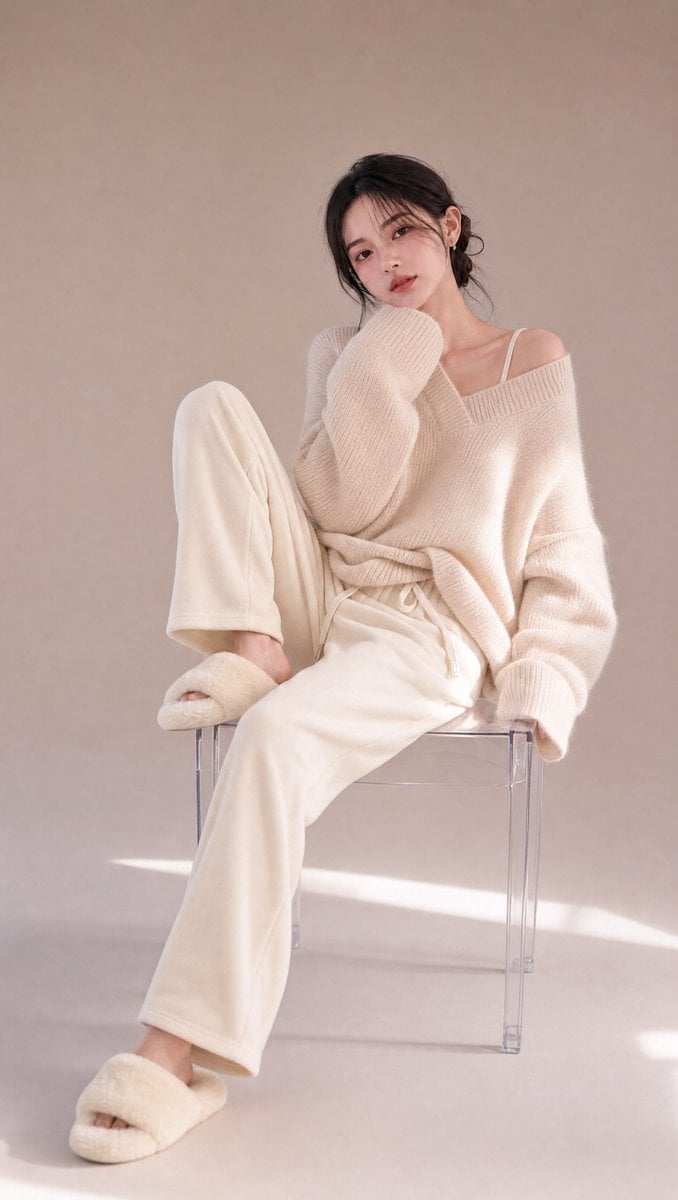 Luxury pastel editorial portrait, beautiful young woman s... 变体图第2张 - 绘词工坊