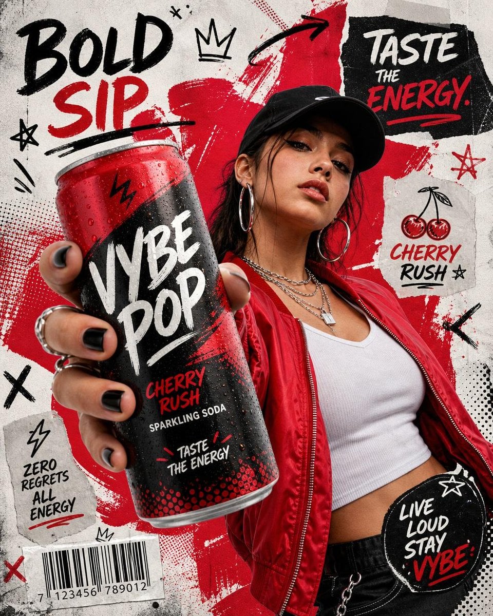 Ultra-realistic commercial beverage advertisement poster,... 变体图第2张 - 绘词工坊