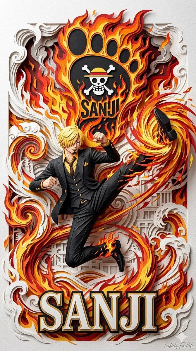 Ultra-detailed 3D layered papercraft anime poster, dynami... 变体图第4张 - 绘词工坊