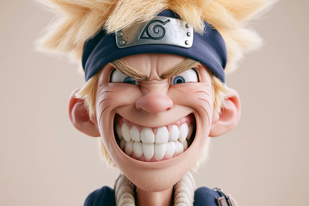 A highly stylized 3D caricature of [Character], with an o... 变体图第2张 - 绘词工坊