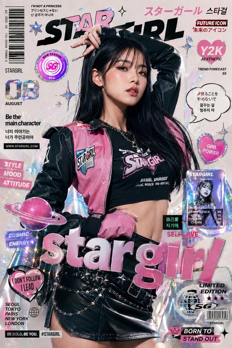 Ultra-stylized high-fashion editorial poster featuring a ... 变体图第3张 - 绘词工坊